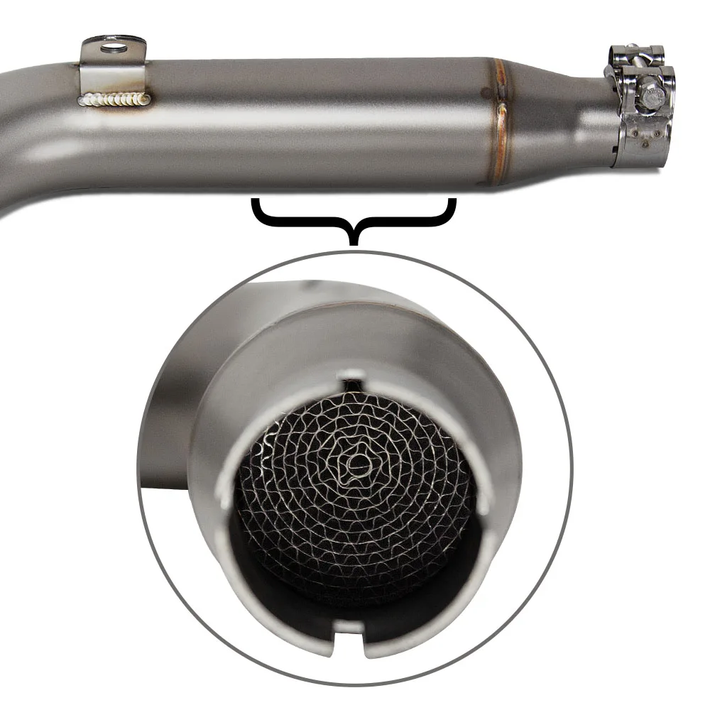 Tubo de enlace de escape inoxidable 51 mm – Zontes ZT125 U1/G1/Z1/Z2 - imagen 3