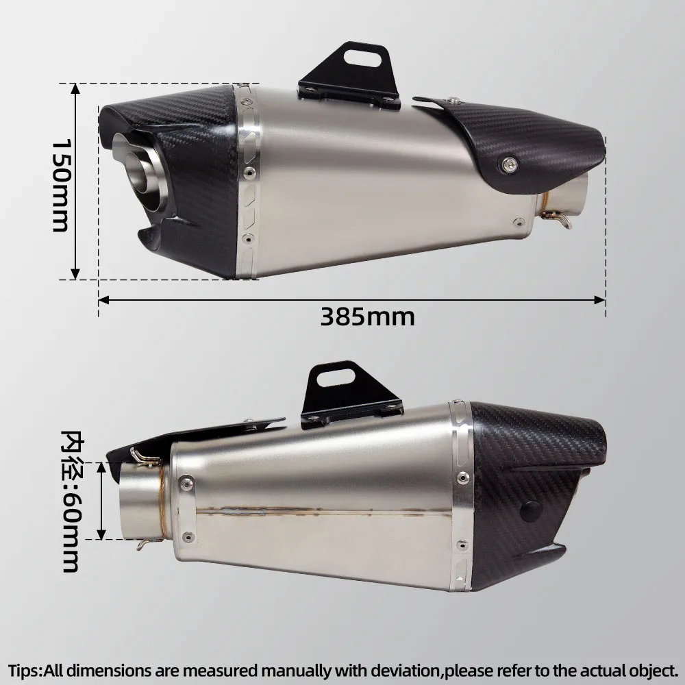 Silenciador escape AT2 60mm DB Killer – Yamaha MT03 CBR500R - imagen 2
