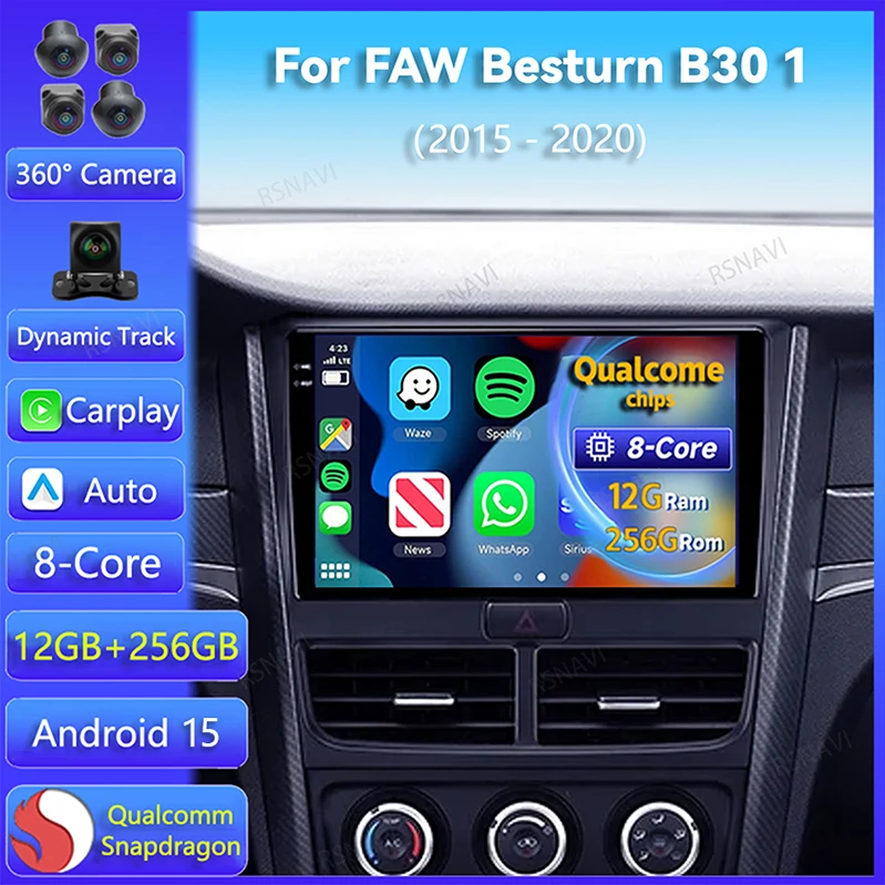 Radio Android 15 con CarPlay para FAW Besturn B30 2015-2020 2DIN DSP