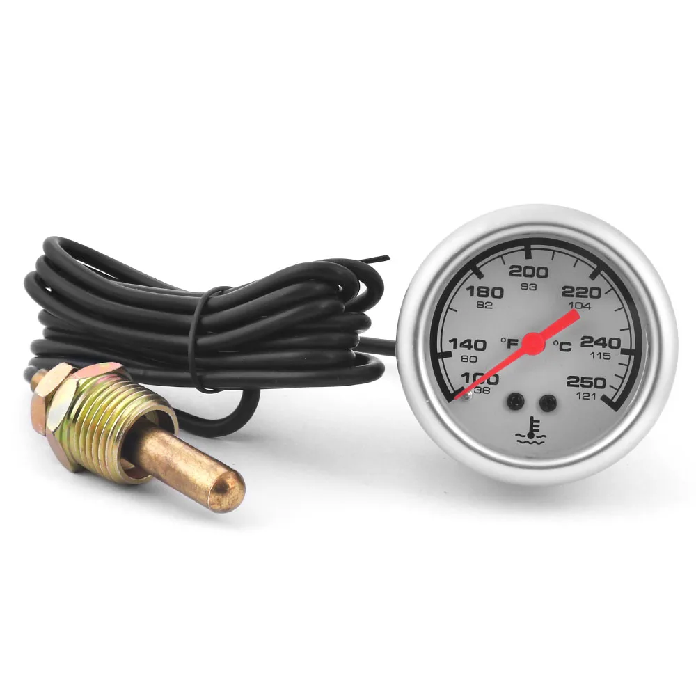 Reloj mecánico de temperatura del agua 52 mm con sensor 12 V - imagen 2