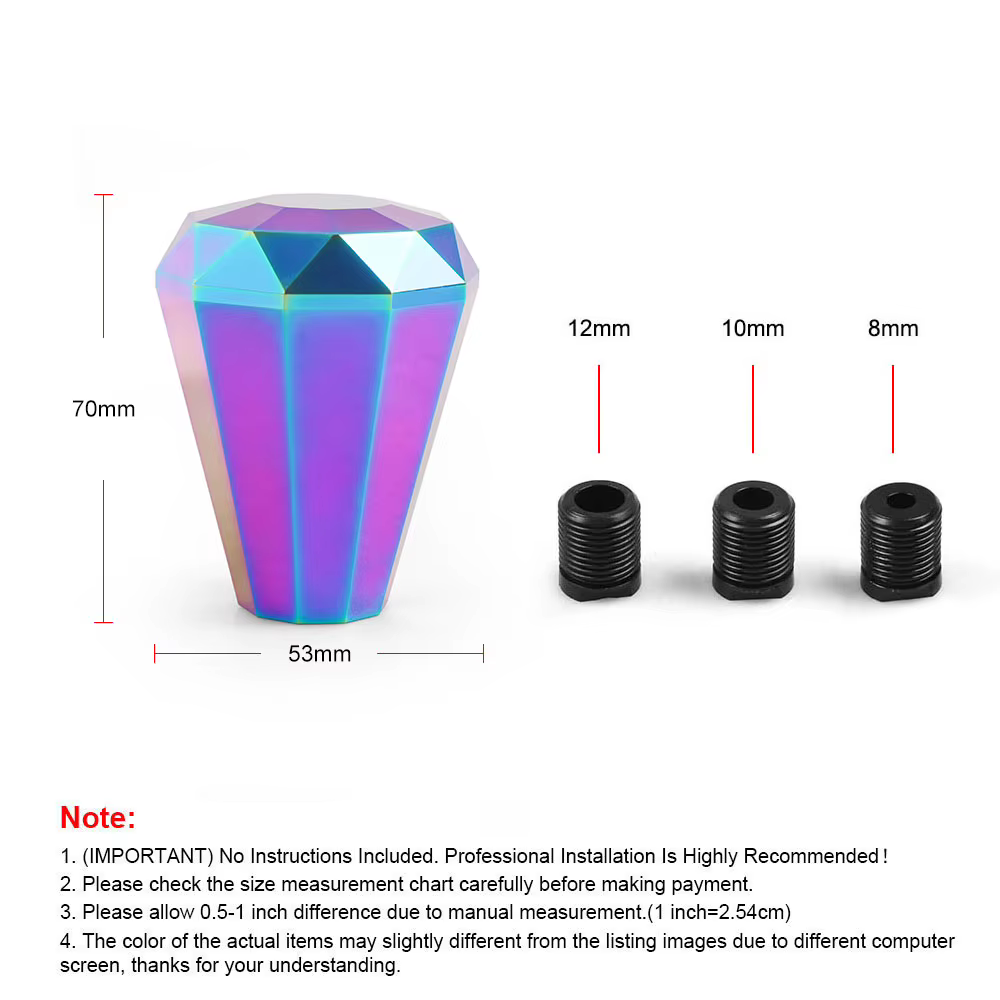Pomo de cambio de aluminio tipo diamante universal - imagen 2