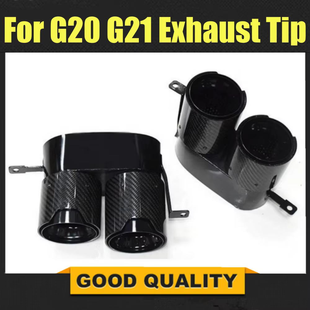 Puntas de escape de fibra de carbono para BMW G20/G21 330i y M340i