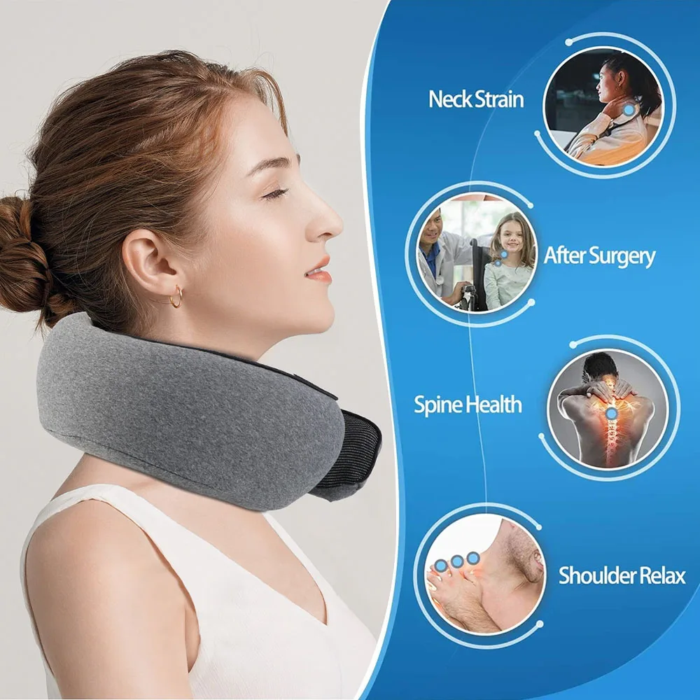 Almohada viscoelástica en forma de U – Soporte cervical para coche - imagen 4