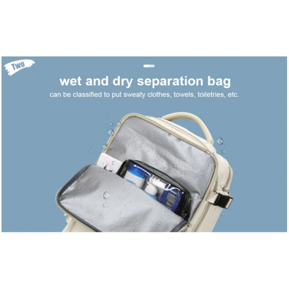 Bolsa de viaje de gran capacidad con bolsillo aseo para coche – verde