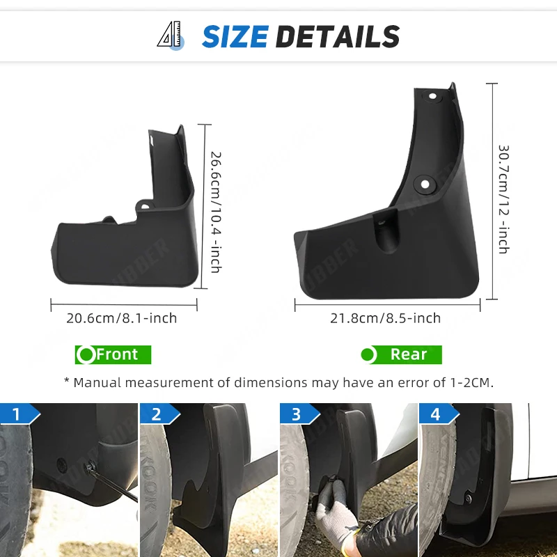Guardabarros antisalpicaduras para Mitsubishi Eclipse Cross 2018-2025 - imagen 3