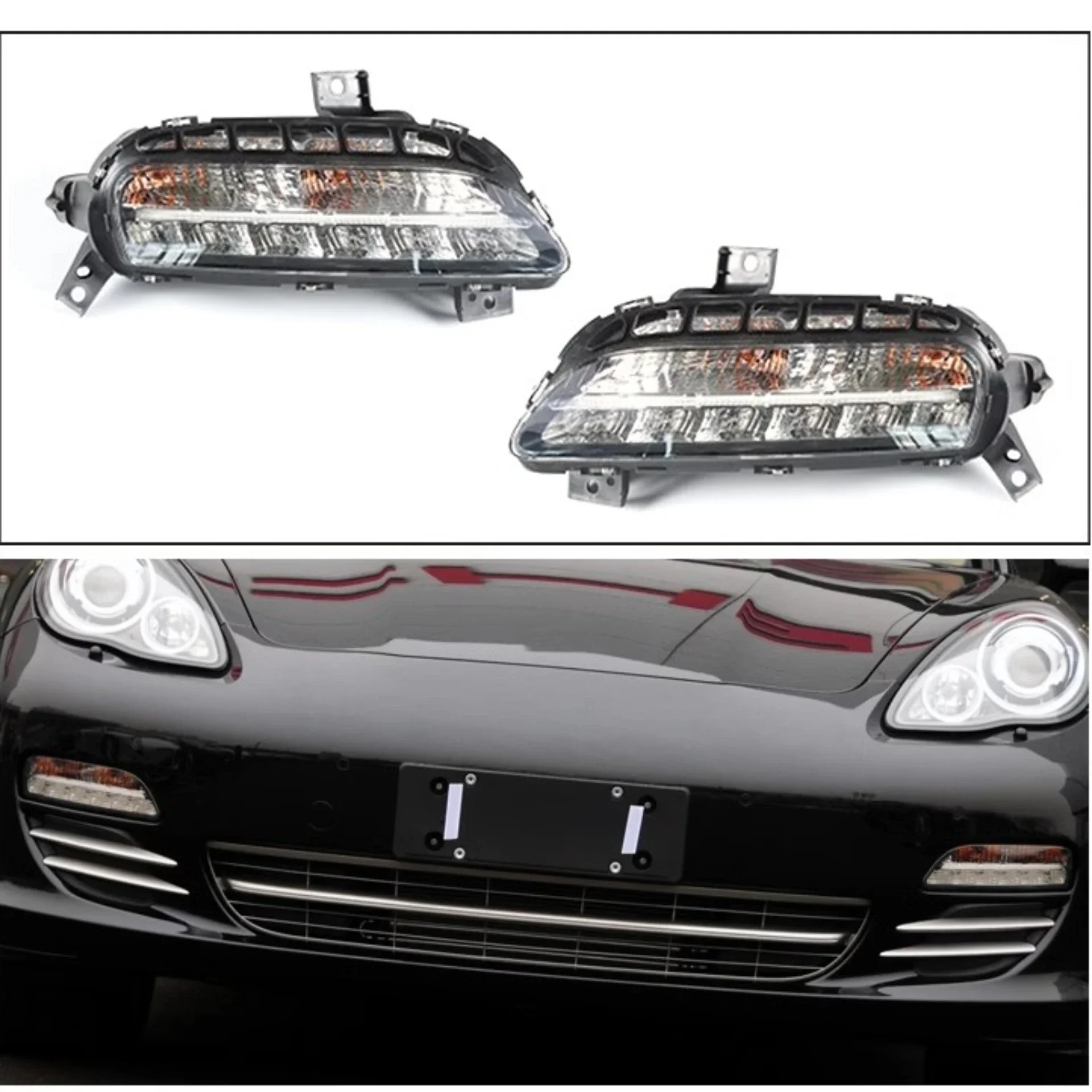 Kit DRL Porsche Panamera 2010-2013, faro luz día parachoques - imagen 4