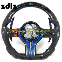 Volante fibra de carbono LED con levas para BMW F30 F10 M3