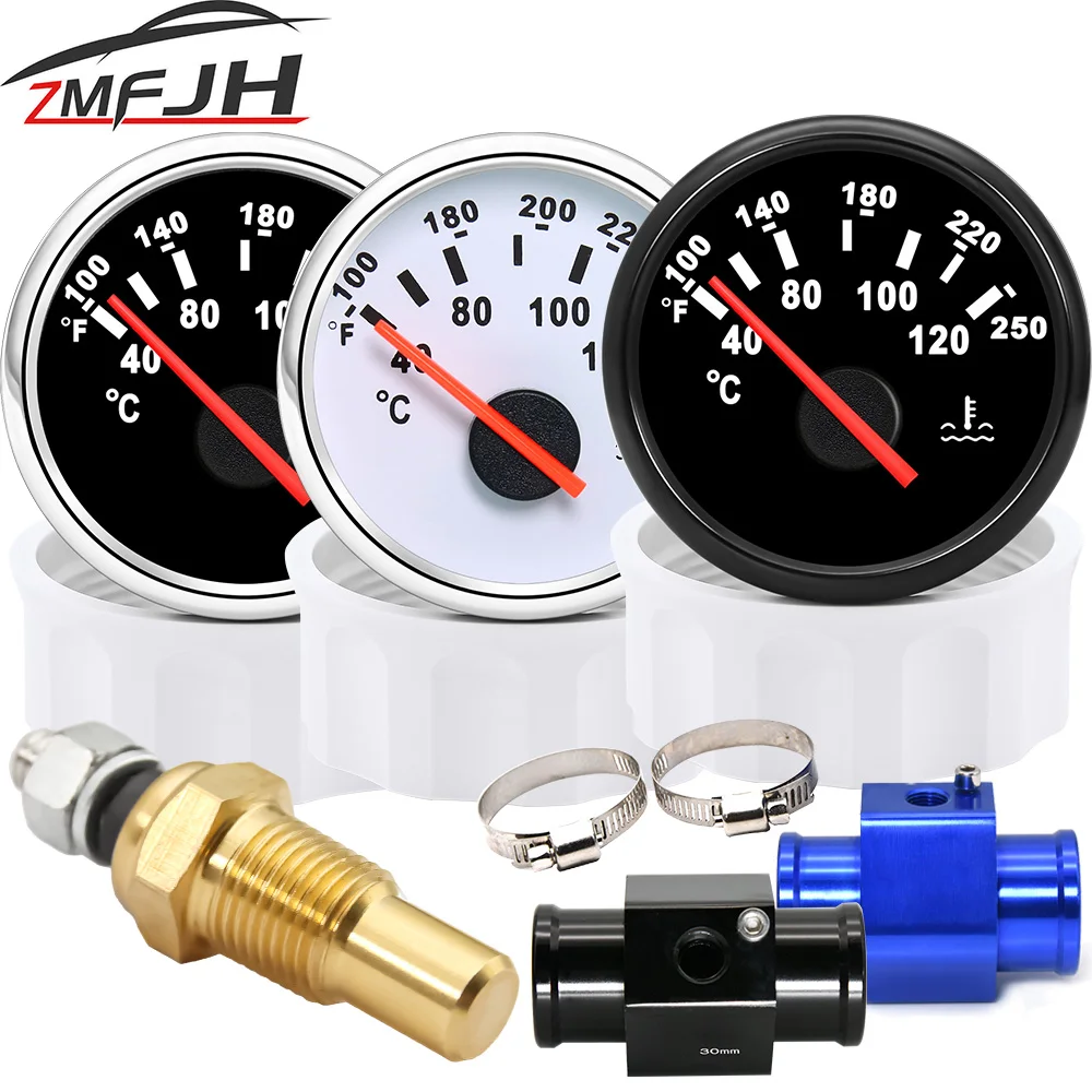 Medidor temperatura agua LED 52 mm con sensor 1/8 NPT