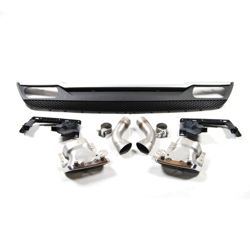 Labio parachoques trasero para difusor Mercedes A45 W176 con puntas de escape