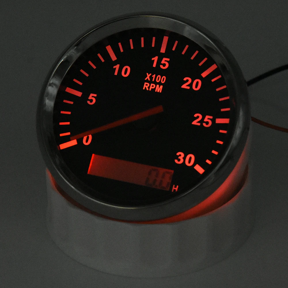 Tacómetro marino 85 mm con cuentahoras para motor gasolina o diésel - imagen 5