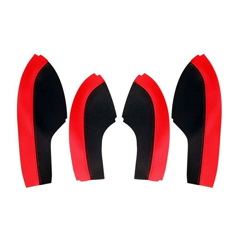 8 Uds cubierta de Panel de puerta de cuero suave para Honda Civic 10. a generación 2016 2017 cubierta de Panel de reposabrazos de puerta Interior de coche embellecedor adhesivo de superficie - imagen 3