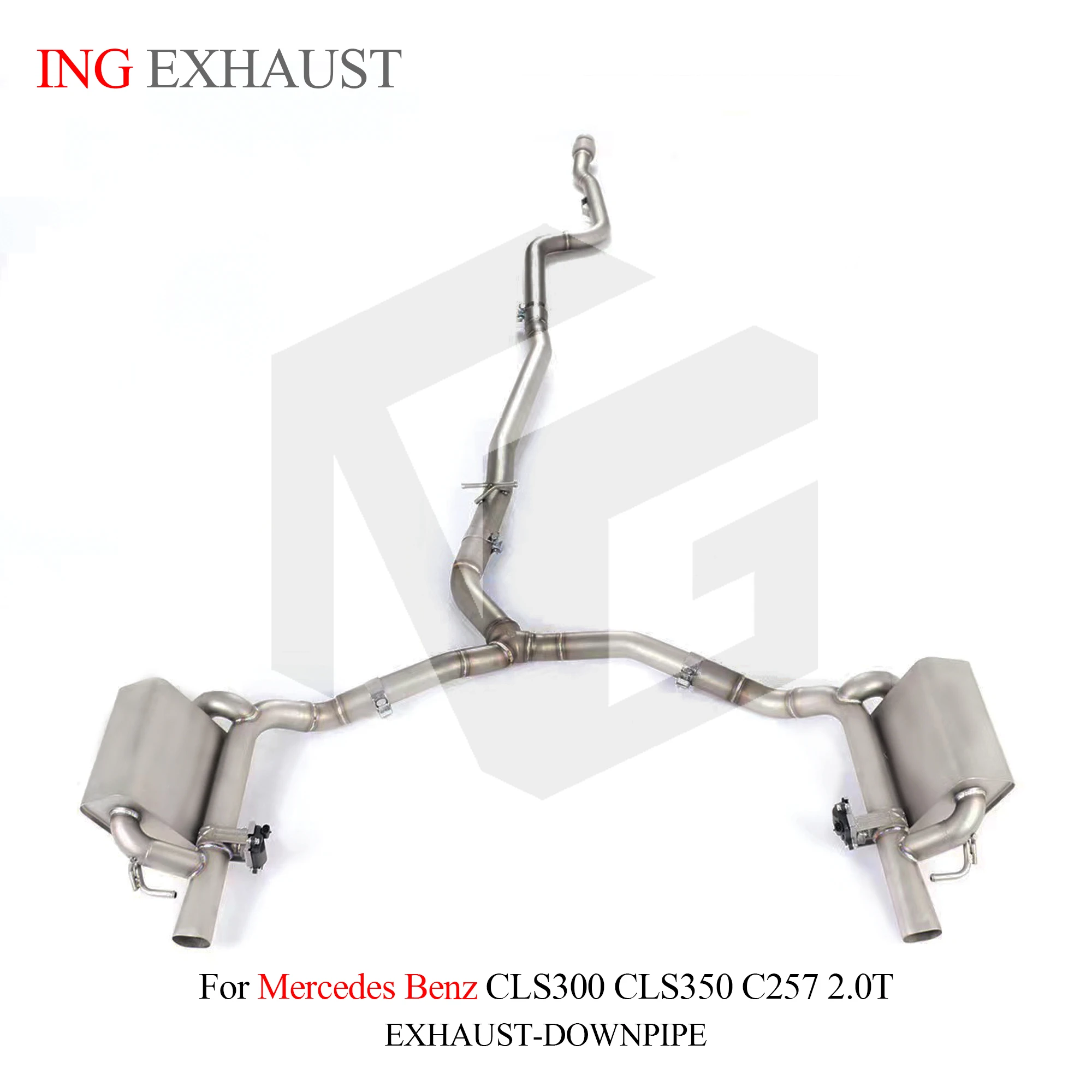 Escape catback ING Performance SS304 Mercedes CLS C257 2.0T válvula