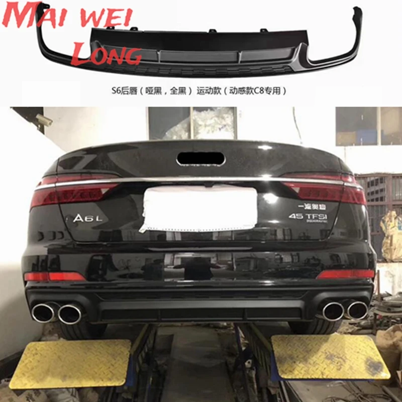 Difusor trasero ABS puntas escape – Audi A6 S6 S-Line C8 2019-21 - imagen 5