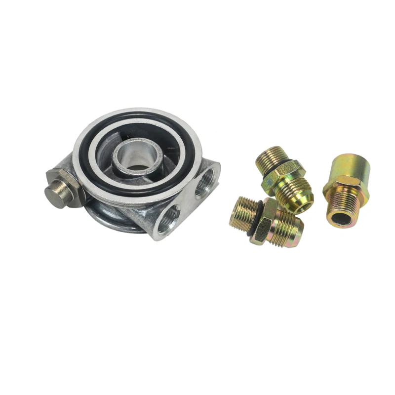 PQY Placa sándwich para filtro de aceite con termostato AN10 - imagen 4