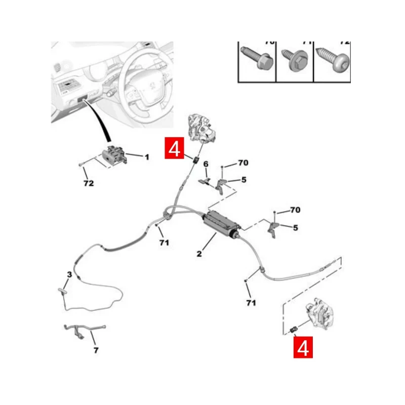 471911   Espaciador de freno de mano adecuado para Peugeot 508 espaciador de freno de mano electrónico Citroen C5 cubierta de freno de mano - imagen 5