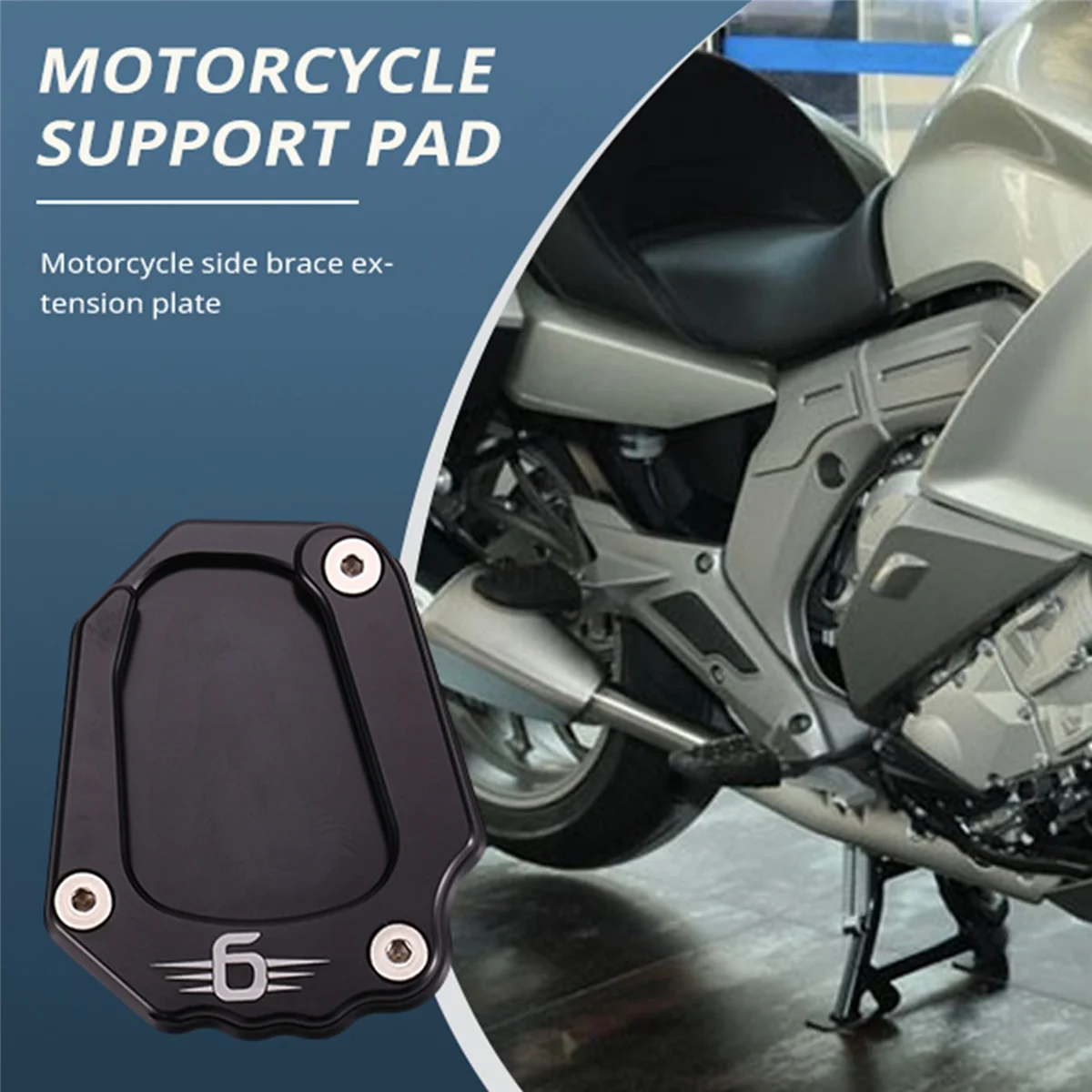 Soporte lateral motocicleta BMW K1600GT K1600GTL negro