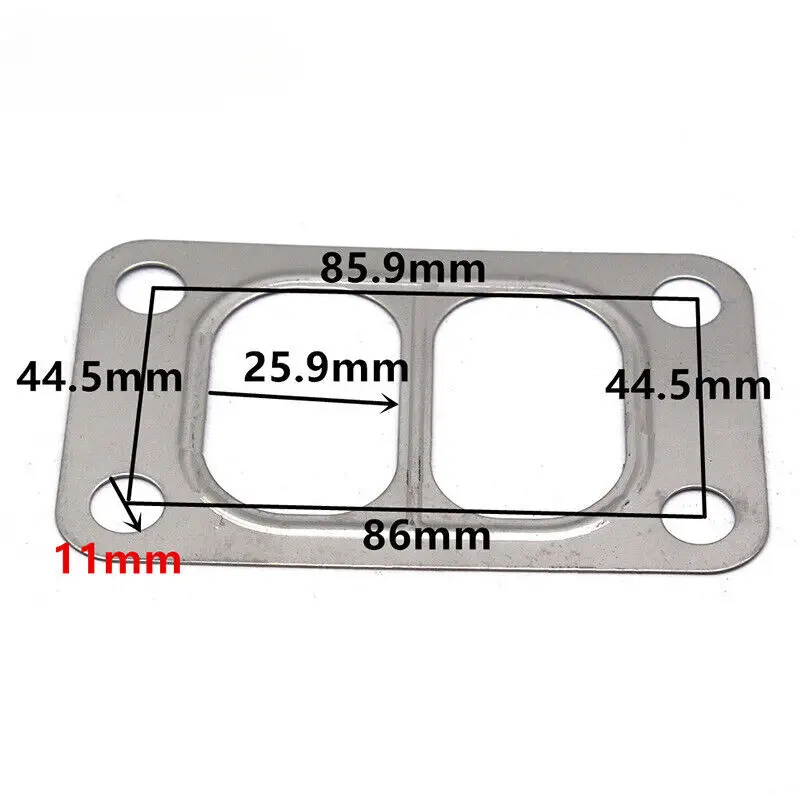 Colector de escape turbo T3 T35 T38 GT35 GT35R doble entrada - imagen 4