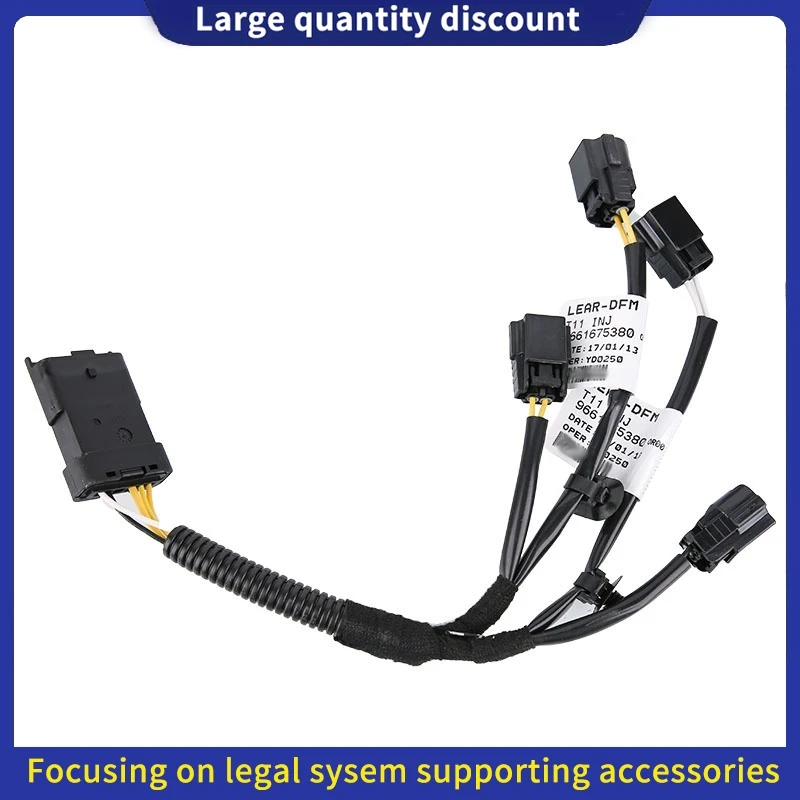 9661675380 656905   Para Peugeot 1007 206 307 308 408 2008 Citroen C2 C4 C5 DS4 1,6 inyector de gasolina conexión arnés línea enchufe