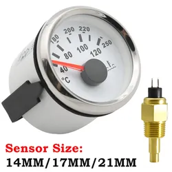 AD Medidor temperatura agua con sensor e iluminación roja coche