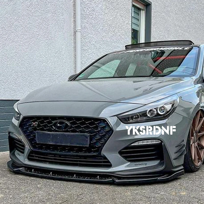 Alerón parachoques delantero Hyundai i30 N MK3 2017-2019 negro brillo - imagen 2