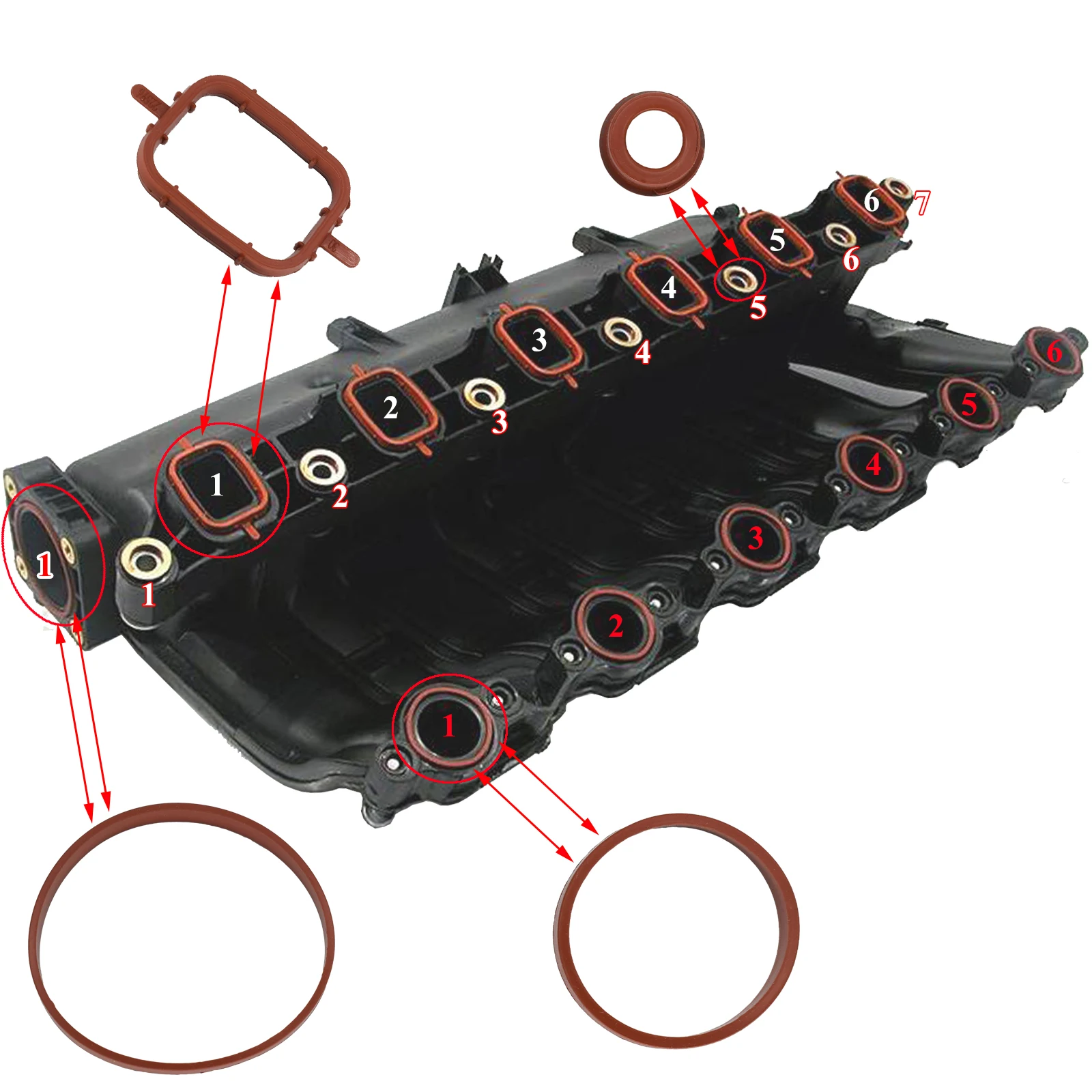 Kit de juntas del colector de admisión BMW X3/X5 3.0d M57/M57N - imagen 5