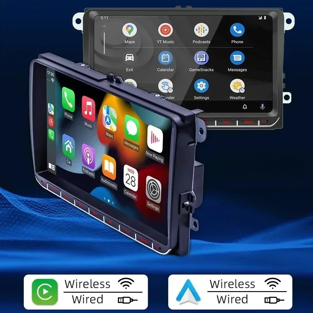 Radio Android con CarPlay inalámbrico para Volkswagen Polo Golf - imagen 3
