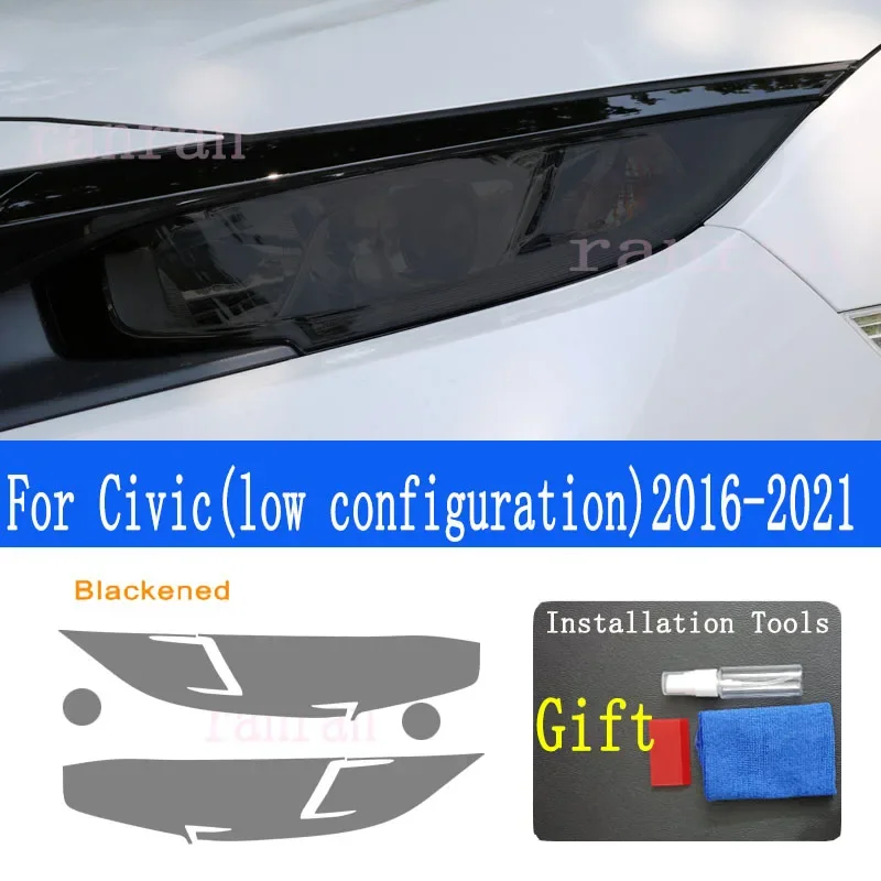 Protector faros TPU ahumado Honda Civic 2016-2021 - imagen 3