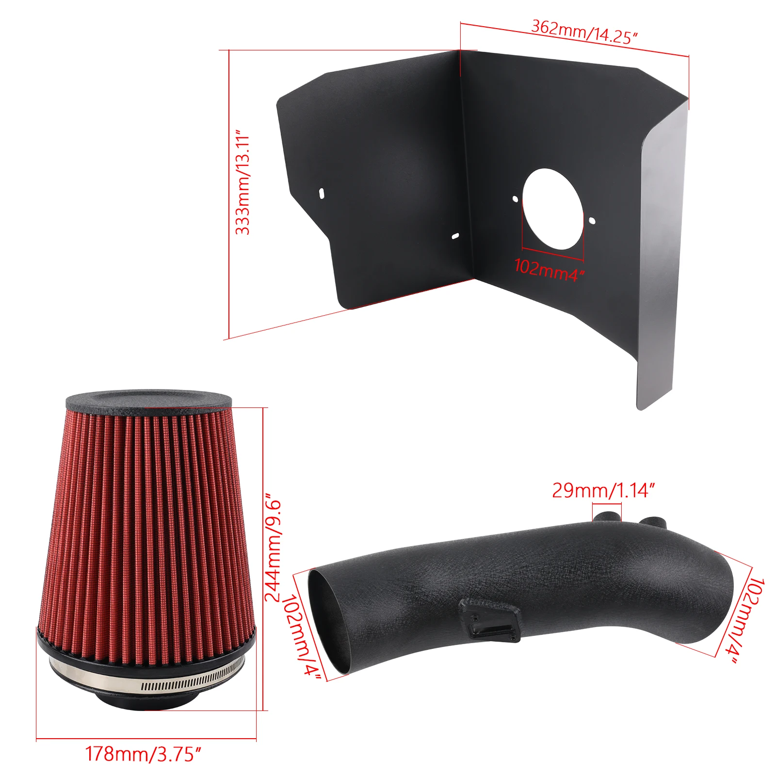 Kit admisión aire frío Toyota Tundra 4.0L 4.6L 5.7L con protección térmica - imagen 2