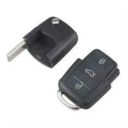 Carcasa de llave Volkswagen MK5, 3 botones y llave abatible