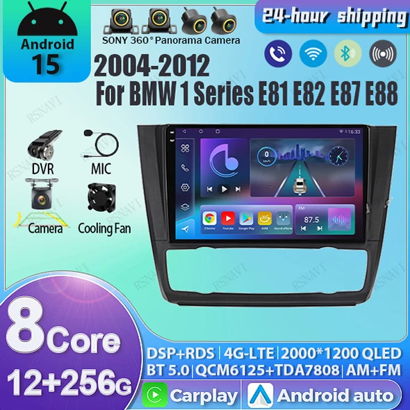 Autorradio Android 15 para BMW Serie 1 E81-E88 (2004-2012) con CarPlay