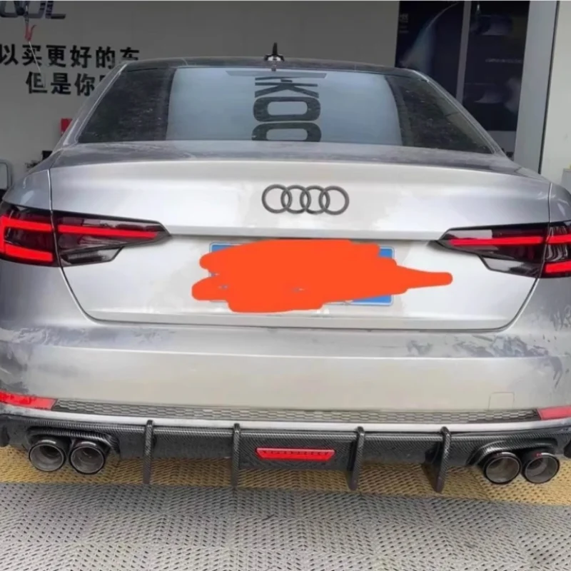 Difusor trasero Audi A4 B9 S line/S4 2017-2020 efecto carbono - imagen 3