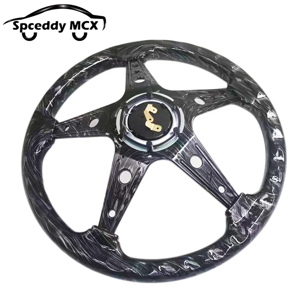 Volante tuning MCX 350mm 5 radios universal – aspecto carbono - imagen 5