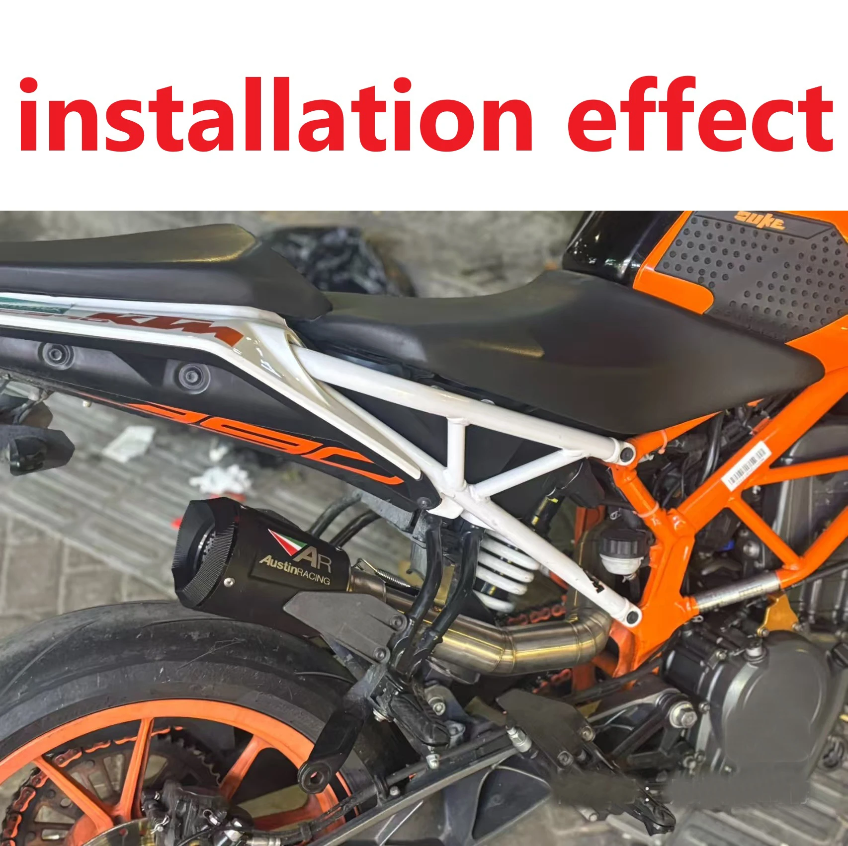Tubo escape posición alta universal KTM Duke RC 125 250 390 2017-2021 - imagen 4