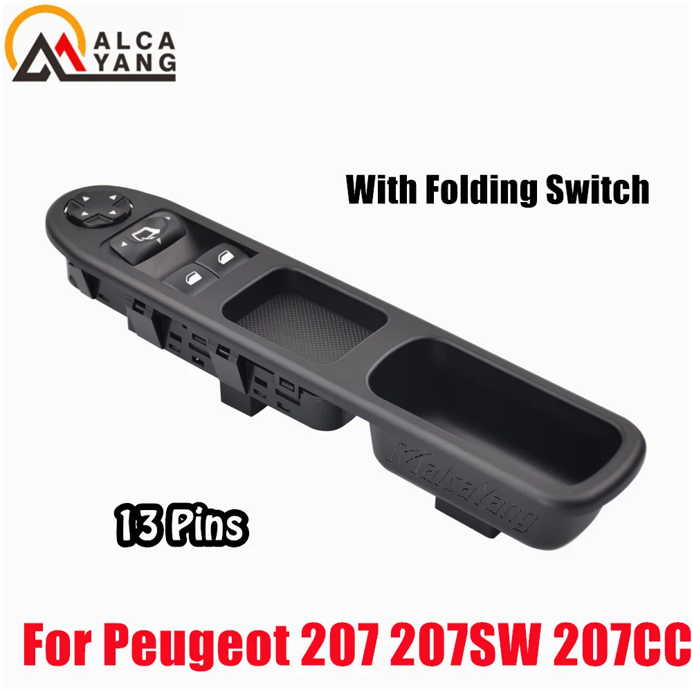 9654859677 Interruptor elevalunas eléctrico del conductor Peugeot 207