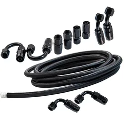 Manguera combustible trenzada acero inoxidable AN6 con racor adaptador