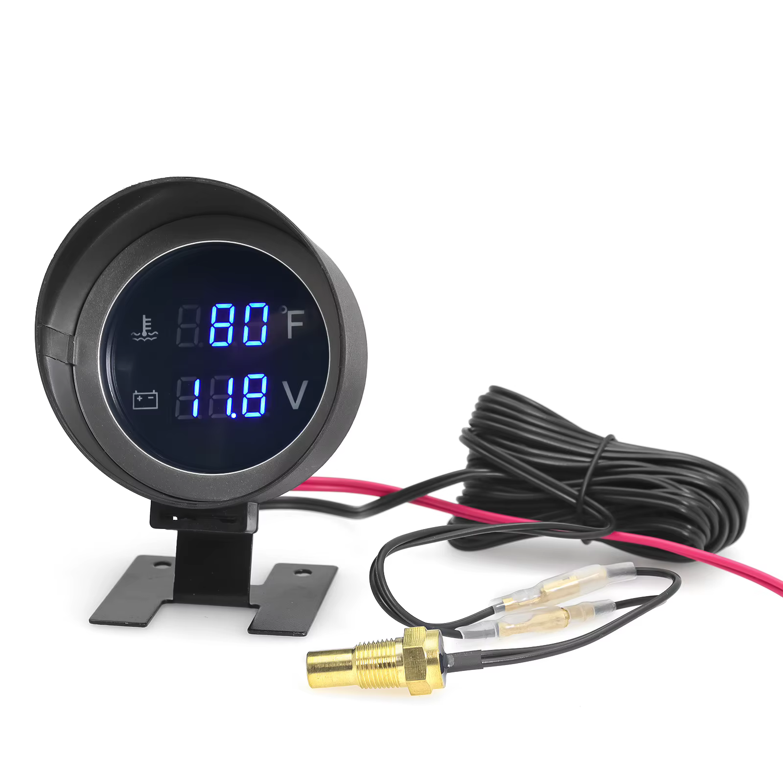 Medidor LCD para temperatura del agua y voltaje del vehículo