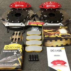 DICASE kit pinzas de freno rojas con discos perforados para BMW E90