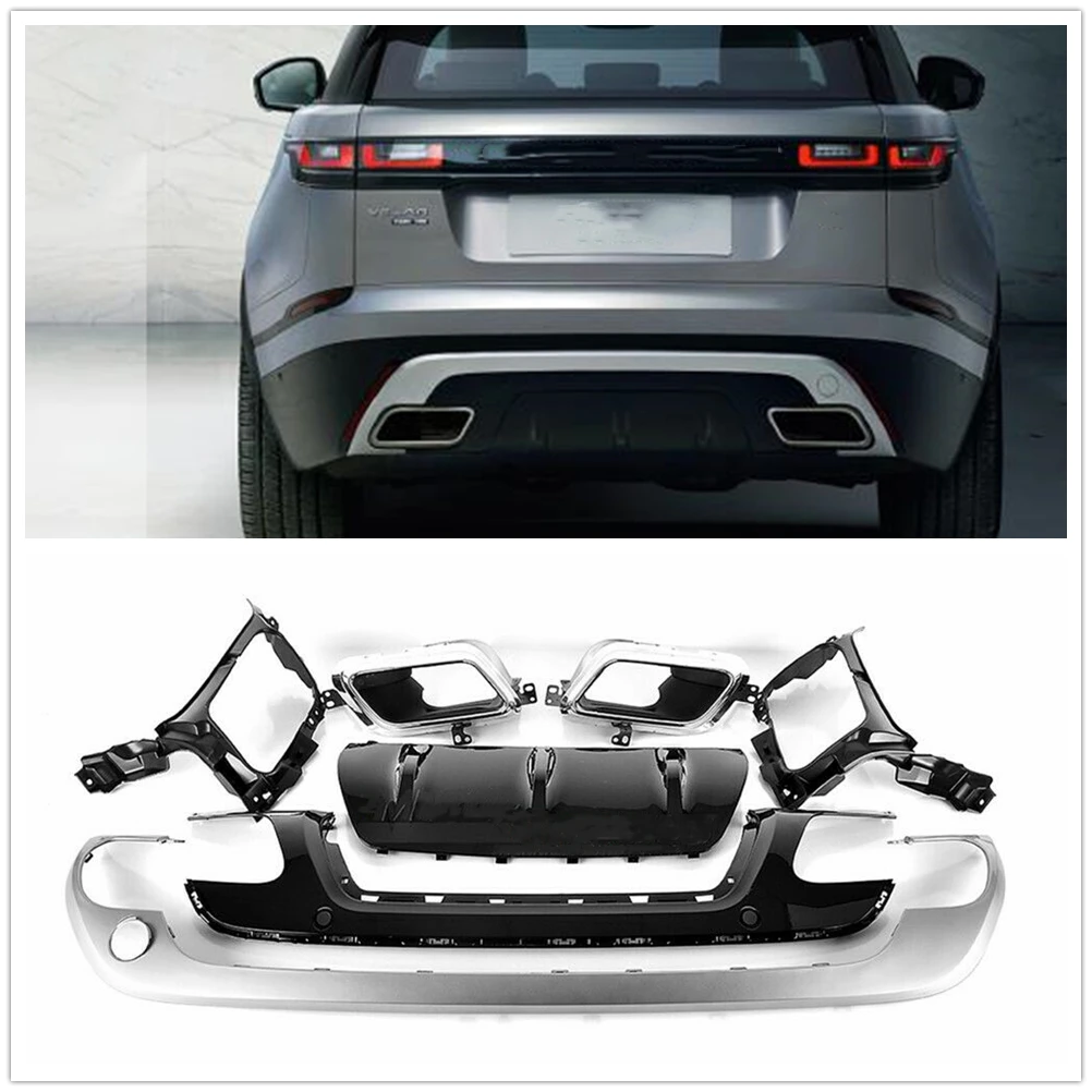 Difusor trasero Land Rover Velar montado en vehículo