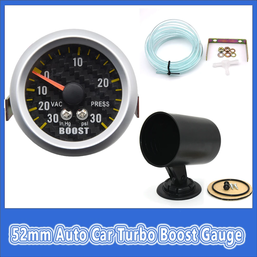 Medidor de turbo para motores 4/6/8 cilindros, -30 a 30 PSI