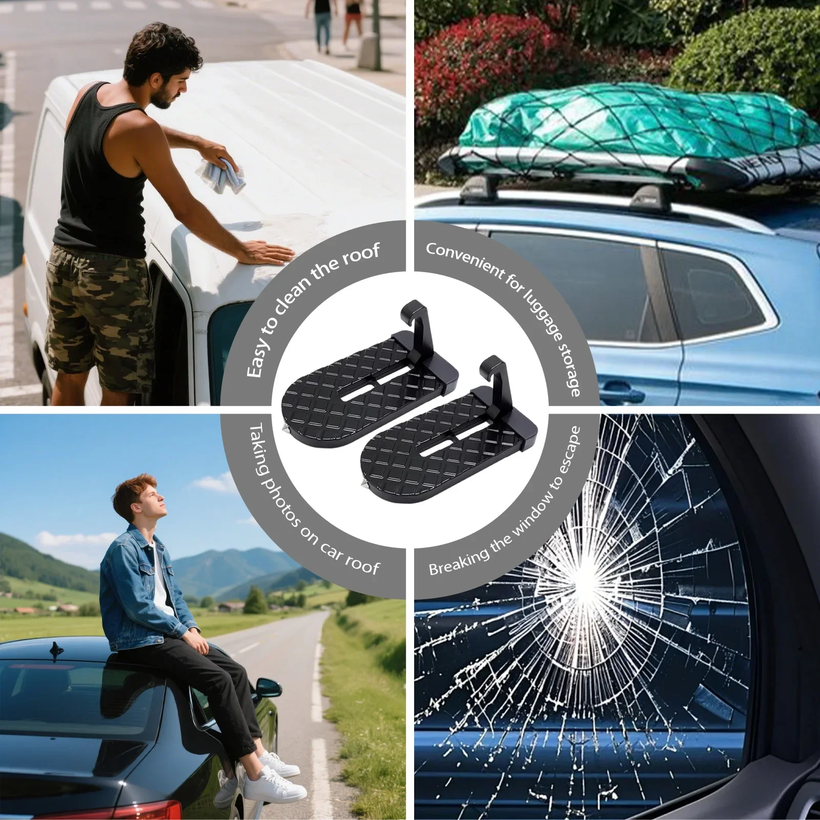 Portaequipajes plegable de techo para coche con soporte de aluminio - imagen 5