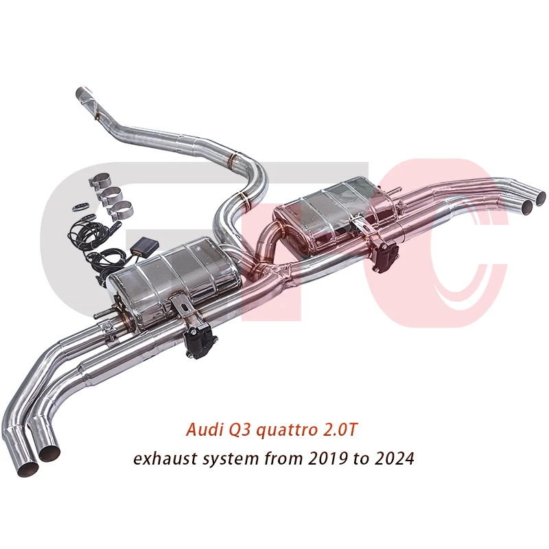 Catback Audi Q3 2.0 T quattro con válvula eléctrica, acero 304 - imagen 2