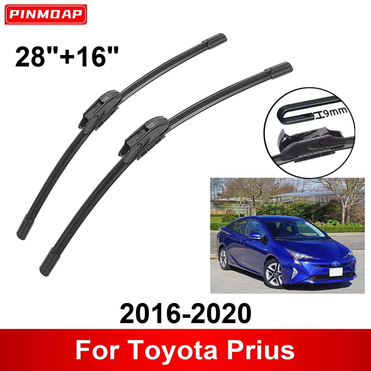 Juego juego limpiaparabrasilvas delantero y trasero para Toyota Prius (2016-2020)