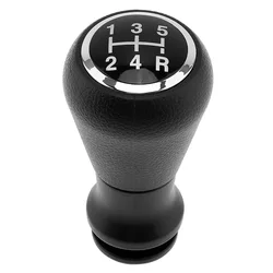 Pomo de cambio cromado y cuero de 5 velocidades para Citroën C1, C3 y C4