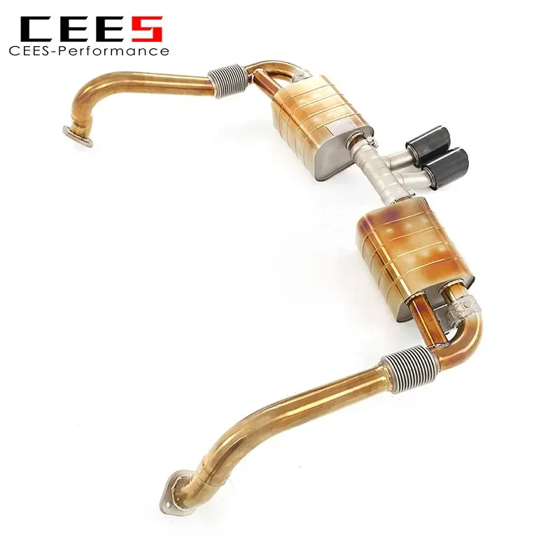 Caja del sistema de escape del silenciador de la válvula de rendimiento de la aleación CEES para escape Catback PORSCHE 718 2.5 GTS 2017- - imagen 5