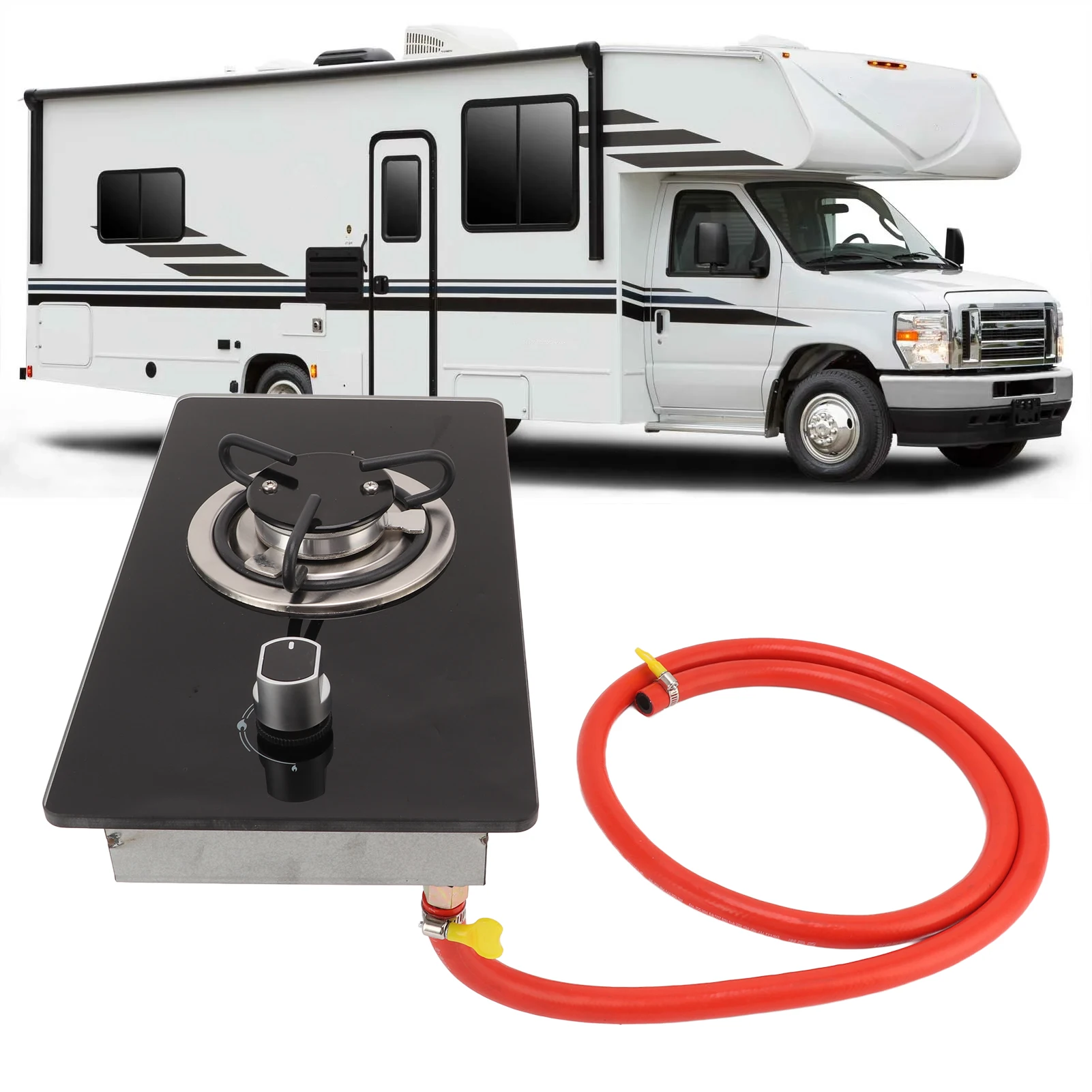 Estufa gas 1,8 kW vidrio templado ajustable para RV y Yates - imagen 4