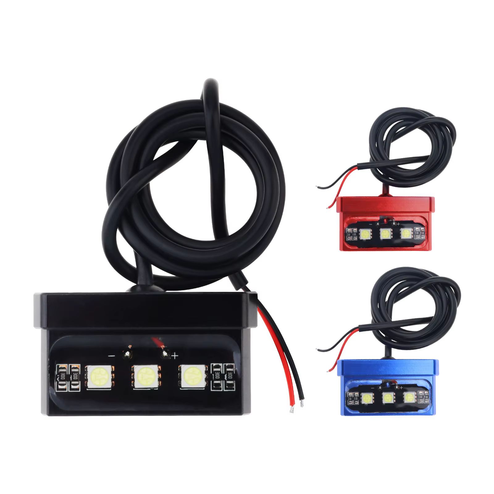 Luz LED de matrícula para moto con carcasa de aluminio CNC