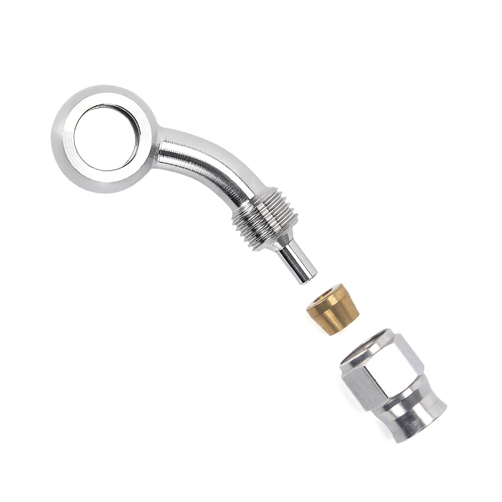 Manguera de freno hidráulica AN3 banjo acero inoxidable - Motocicleta 10mm - imagen 3