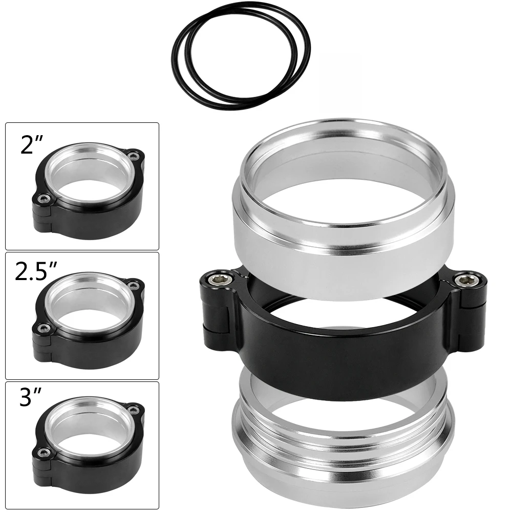 Abrazadera de banda en V para turbo y escape con brida de aluminio anodizado - imagen 3
