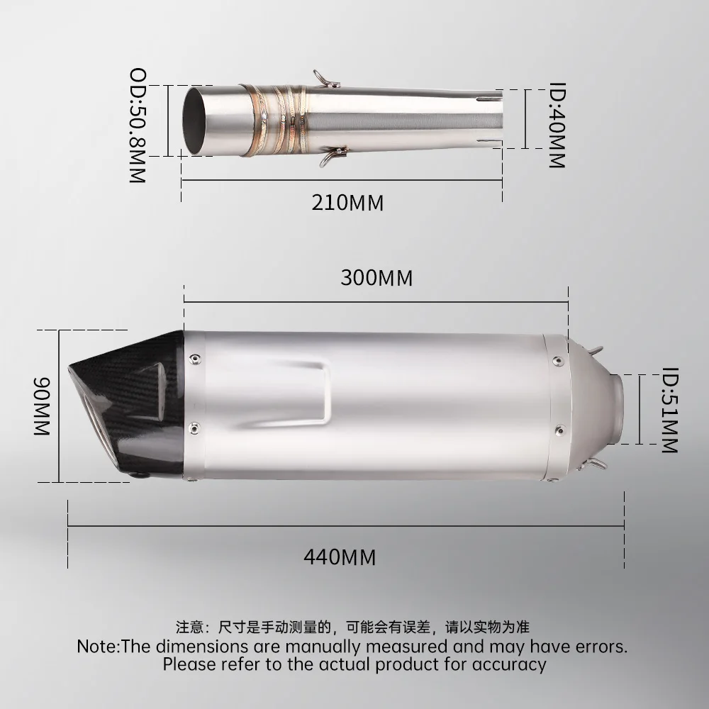 Para Honda NC700 NC700X NC700S NC750 NC750X NC750S 2014-2020 sistemas de escape de motocicleta Slip On Mid Link tubo de escape 51mm mufla - imagen 3