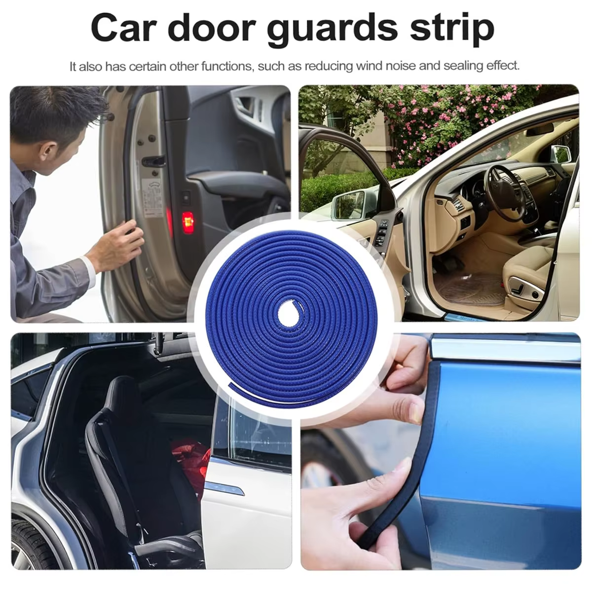 Tira protectora para puertas de coche en U, anticolisión y resistente - imagen 4